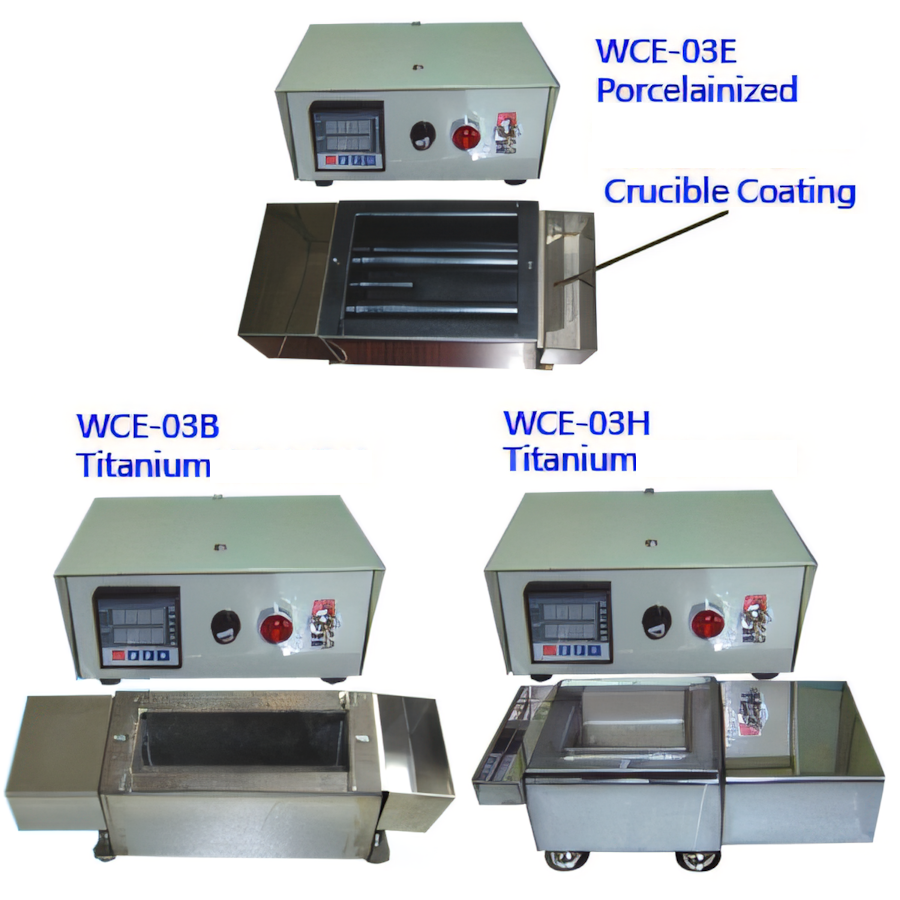 PME-03A-B-C-E-H-K Lead-free Titanium Dip Solder Pot — Porcelainized Crucible